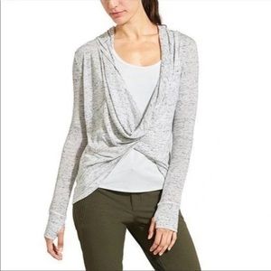 ATHLETA Nep Infinity Long Sleeve Hoodie Heather Gray